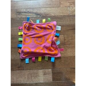 Taggies Orange Pink  Security Blanket Lovey Swirl